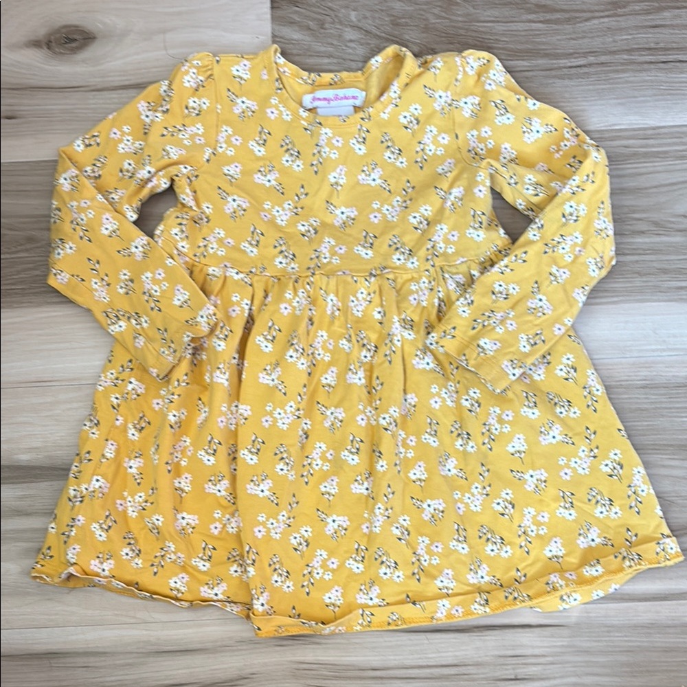 Yellow Floral Kids Dress
